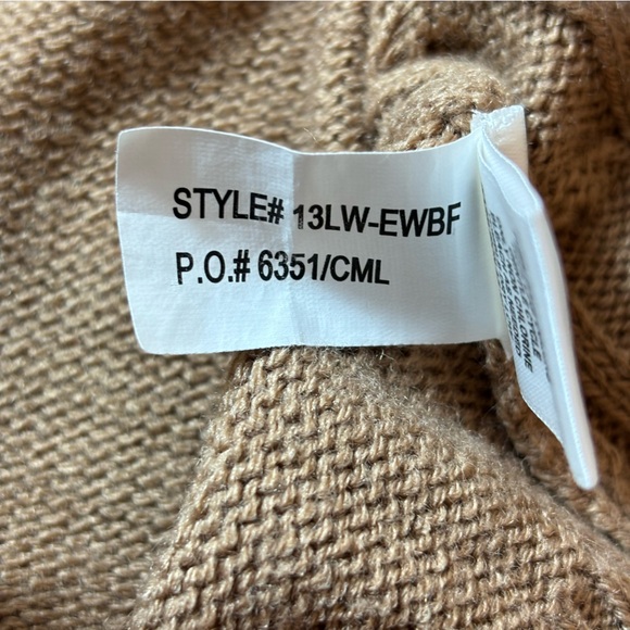 Belle du Jour Sweater Vest Cable Knit Sleeveless V-Neck Brown Size Medium - Picture 7 of 10